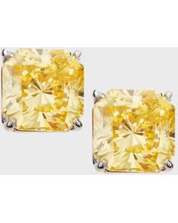 Fantasia by Deserio - 5.0 Tcw Canary Cubic Zirconia Stud Earrings - Lyst