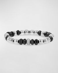 Sheryl Lowe - Spinel And Sterling Silver Beaded Bracelet With Diamonds - Lyst