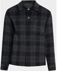 Theory - Apos;S Double-Face Wool Check Overshirt With Pocket - Lyst