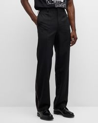 Helmut Lang - Stretch Twill Pants With Logo Taping - Lyst