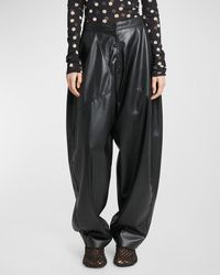 Stella McCartney - Altermat Faux Leather Tapered Wide-Leg Pants - Lyst
