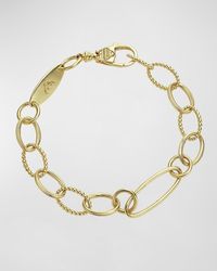 Lagos - 18k Yellow Gold Caviar Oval Link Bracelet, Size 7 - Lyst