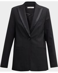 Co. - Satin-Trim Single-Breasted Tuxedo Jacket - Lyst