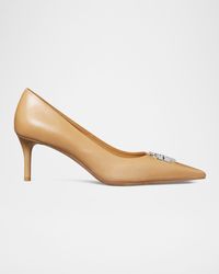 Tory Burch - 65Mm Eleanor Leather Medallion Pumps - Lyst