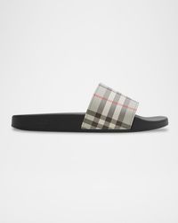 Burberry - Furley Vintage Check Slide Sandals - Lyst