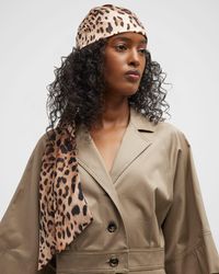 Eugenia Kim - Gigi Leopard-Print Satin Headscarf - Lyst