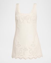 LoveShackFancy - Fable Embroidered Mini Dress - Lyst