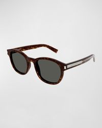 Saint Laurent - Sl 620 Acetate Round Sunglasses - Lyst