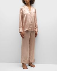 Neiman Marcus - Long Silk Charmeuse Pajama Set - Lyst