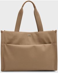 Zegna - Canvas And Leather Tote Bag - Lyst