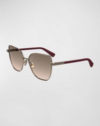 Lanvin - Concerto Metal Butterfly Sunglasses - Lyst