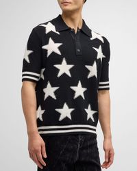 Balmain - Knit Star Polo Shirt - Lyst