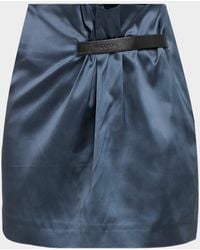 JW Anderson - Gathered Satin Mini Skirt - Lyst