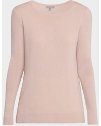 Neiman Marcus - Cashmere Basic Crewneck Top - Lyst