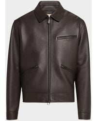 Loro Piana - Gail Calfskin Full-Zip Blouson - Lyst