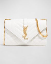 Saint Laurent - Small Envelope Monogram Matelassé Leather Shoulder Bag - Lyst