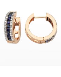 BeeGoddess - Mondrian Sapphire And Diamond Earrings - Lyst