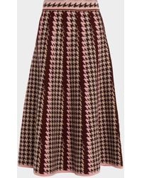 Cara Cara - Lyssia Houndstooth Jacquard Midi Skirt - Lyst