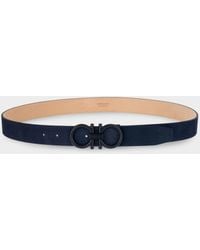 Ferragamo - Apos;S Suede Gancini-Buckle Belt - Lyst