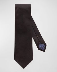 Eton - Textured Solid Silk Tie - Lyst