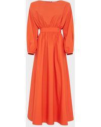 Gabriela Hearst - Ahmose Gathered Long-Sleeve Maxi Dress - Lyst