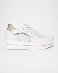 Nero Giardini - Leather Platform Side-Zip Sneakers - Lyst