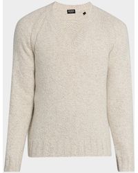 ZEGNA - Apos;S Cashmere And Wool Chunky Knit V-Neck Sweater - Lyst