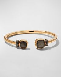 Pomellato - Nudo Classic And Petit Rose Gold Bangle With Obsidian, Size M - Lyst