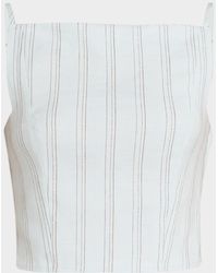 A.L.C. - Elliott Stripe Linen Crop Top - Lyst