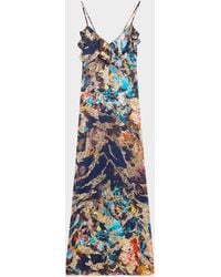 Ramy Brook - Cheri Go Abstract Ruffle Maxi Dress - Lyst