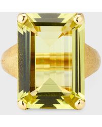 Marco Bicego - Alta 18k Yellow Gold Ring With Quartz Citrine, Size 7 - Lyst