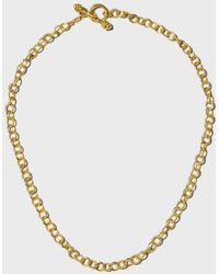 Elizabeth Locke - Tiny Sicilian 19k Gold Link Necklace, 18" - Lyst