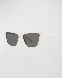 Prada - Polarized Logo Acetate Butterfly Sunglasses - Lyst