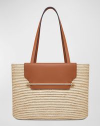 Strathberry - Basket Raffia & Leather Shoulder Bag - Lyst
