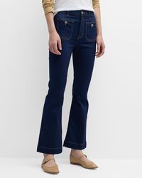 Veronica Beard - Carson High Rise Ankle Flare Jeans With Patch Pockets - Lyst