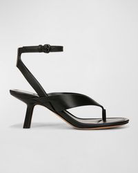 Vince - Julian Leather Ankle-Strap Thong Sandals - Lyst