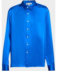 Zankov - Jimmy Button-Front Silk Shirt - Lyst