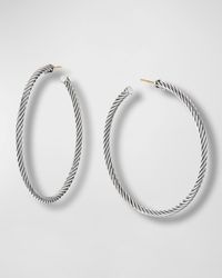 David Yurman - Cablespira Hoop Earrings, 2" - Lyst