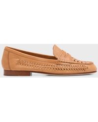 Veronica Beard - Woven Leather Penny Loafers - Lyst