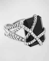 David Yurman - Cable Wrap Ring With Gemstone And Diamonds - Lyst