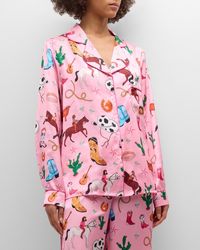 Karen Mabon - Printed Cropped Pajama Set - Lyst