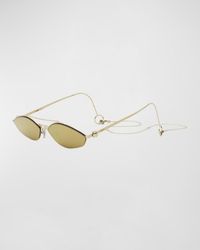 Fendi - Rimless Geometric Metal Aviator Sunglasses - Lyst