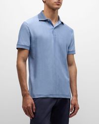 Paul Smith - Chevron Cotton Jacquard Polo Shirt - Lyst