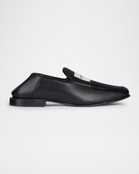 Givenchy - Logo Label Leather Loafers - Lyst