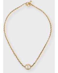 Hoorsenbuhs - 18k Yellow Gold Micro Chain Necklace With Diamonds - Lyst