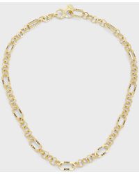Dominique Cohen - 18k Yellow Gold Timepiece Chain Necklace With Black Diamonds - Lyst