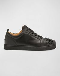 Christian Louboutin - Louis Junior Spikes Leather Sneaker - Lyst