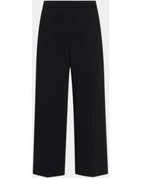 Theory - Cropped Wide-Leg Pull-On Pants - Lyst