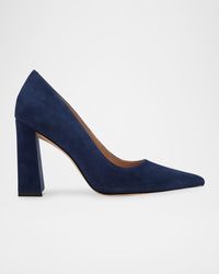 Marc Fisher - Minny Suede Snip Toe Block-Heel Pumps - Lyst