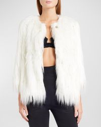 Alabama Muse - Ross Embellished Faux Fur Jacket - Lyst